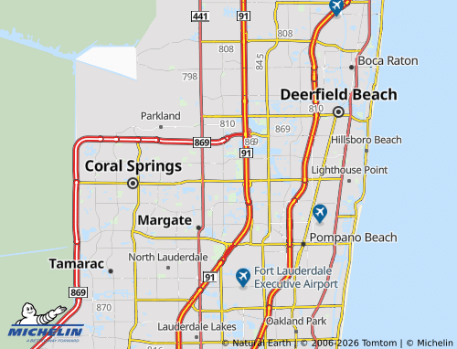 Carte MICHELIN Coconut Creek - ViaMichelin