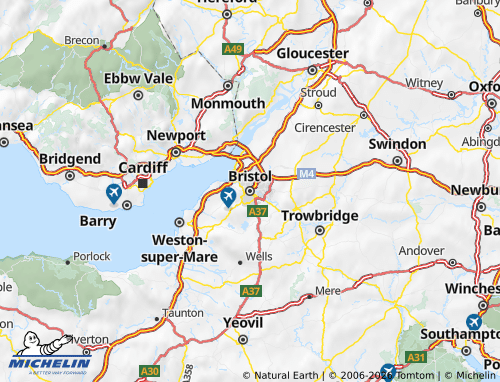 Carte MICHELIN Bristol - ViaMichelin