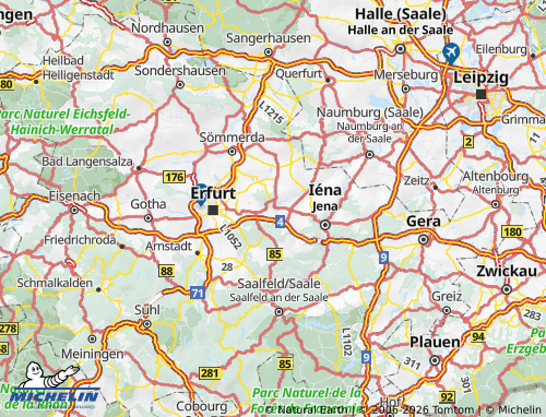 Carte MICHELIN Weimar - ViaMichelin