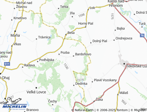MICHELIN Bardoňovo map - ViaMichelin