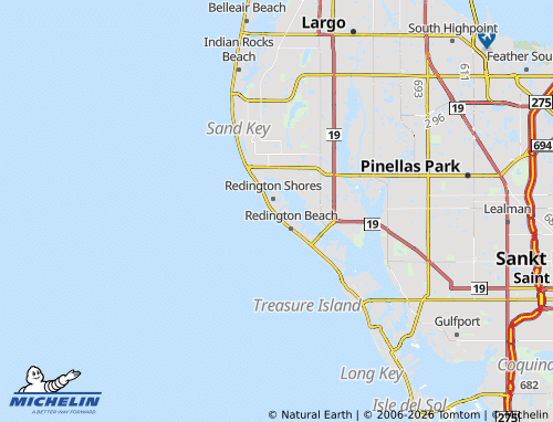 Carte MICHELIN North Redington Beach - ViaMichelin