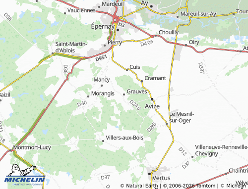 Mappa MICHELIN Grauves - ViaMichelin