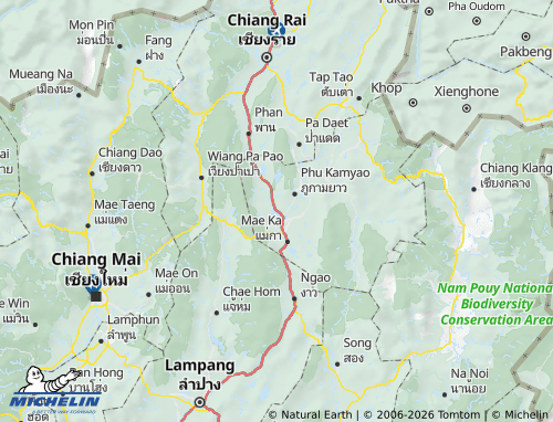 Mappa MICHELIN Changwat Phayao - ViaMichelin