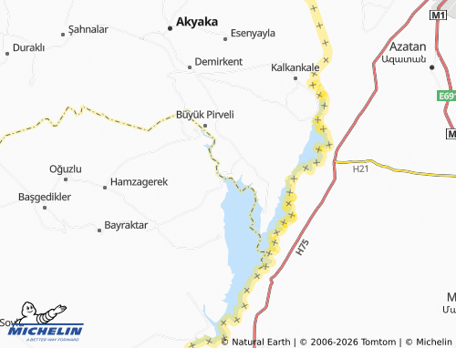 MICHELIN Küçük Aküzüm map - ViaMichelin
