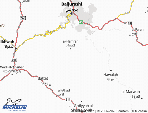 Carte MICHELIN al-'Abna' - ViaMichelin