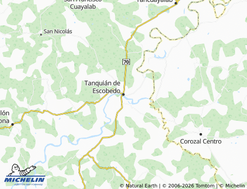 MICHELIN-Landkarte Tanquián de Escobedo - ViaMichelin