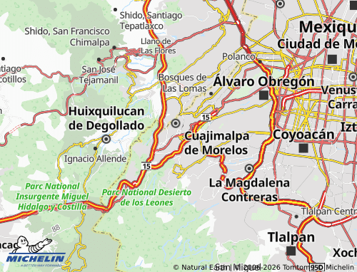 MICHELIN El Yaqui map - ViaMichelin