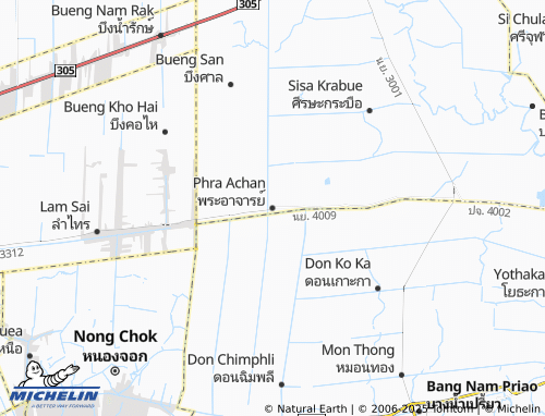 MICHELIN Phra Achan map - ViaMichelin