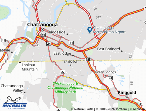 Mapa MICHELIN East Ridge - ViaMichelin
