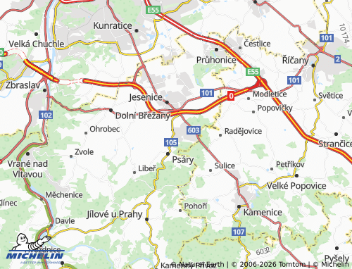 Mappa MICHELIN Dolní Jirčany - ViaMichelin