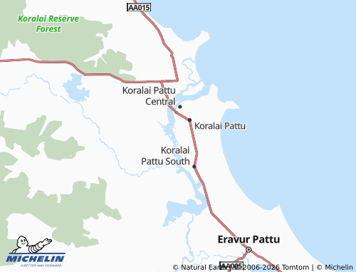 Mappa MICHELIN Meeravodai Tamil - ViaMichelin