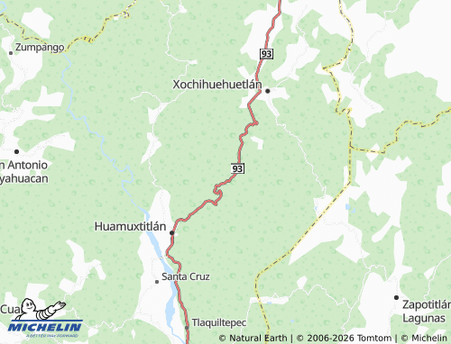 MICHELIN Tehuaxtitlán map - ViaMichelin