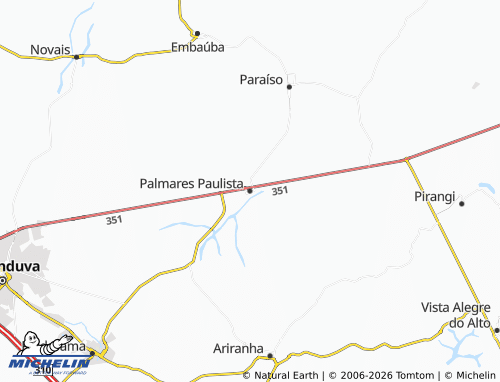 Mapa MICHELIN Palmares Paulista - ViaMichelin