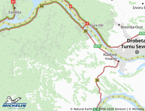 Mapa MICHELIN Manastirica - ViaMichelin