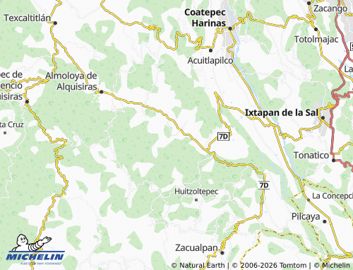 Mapa MICHELIN La Unión Riva Palacio - ViaMichelin