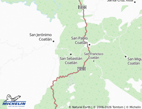 MICHELIN San Sebastián Coatlán map - ViaMichelin