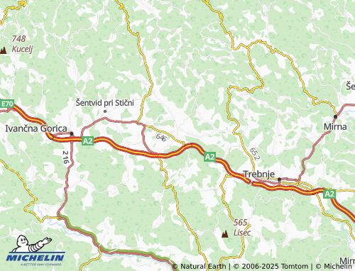 MICHELIN Veliki Gaber map - ViaMichelin