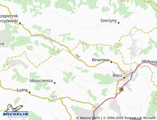 MICHELIN Rożnowice map - ViaMichelin