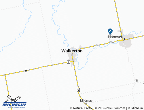 Kaart MICHELIN Walkerton - ViaMichelin