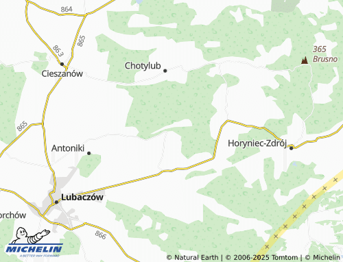 MICHELIN Tymce map - ViaMichelin