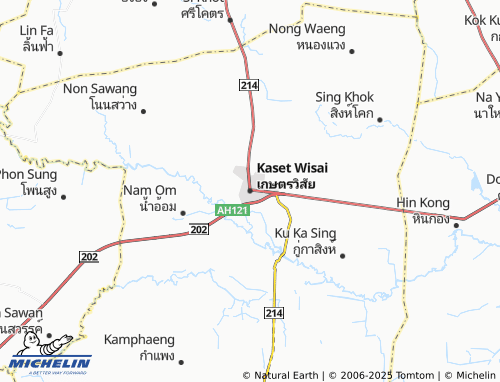 Mappa MICHELIN Kaset Wisai - ViaMichelin