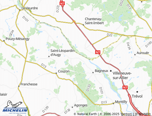 Carte MICHELIN Aubigny - ViaMichelin