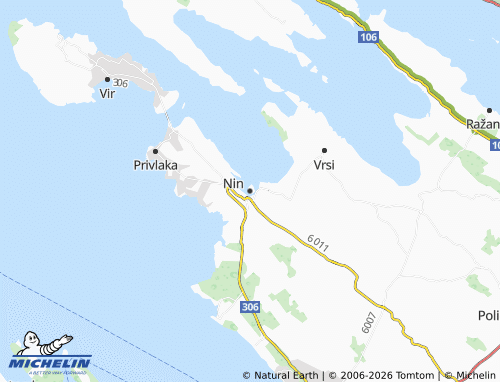 Mapa MICHELIN Nin - ViaMichelin
