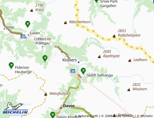 Carte MICHELIN Klosters Dorf - ViaMichelin