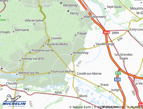 Mapa MICHELIN Ambonnay - ViaMichelin