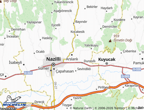 MICHELIN Arslanlı map - ViaMichelin