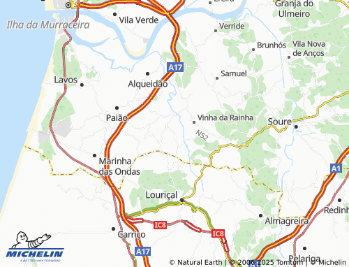 MICHELIN Borda do Campo map - ViaMichelin
