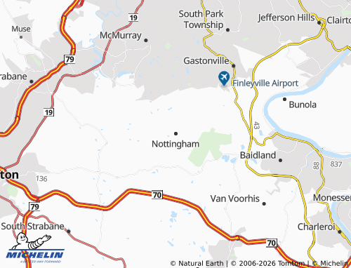 Kaart MICHELIN Nottingham - ViaMichelin