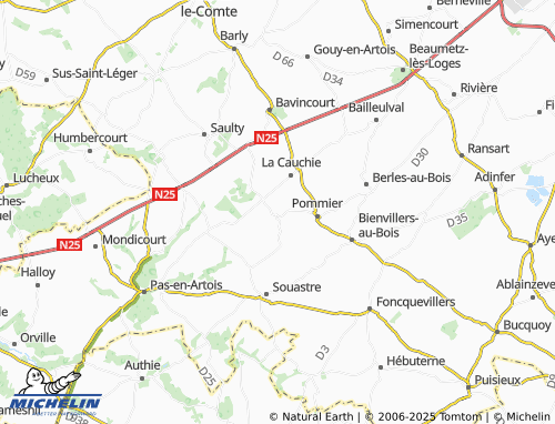 MICHELIN Humbercamps map - ViaMichelin