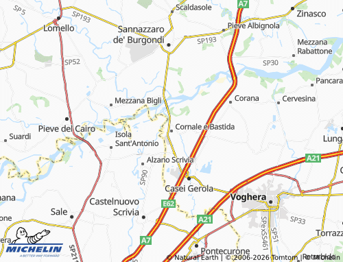 MICHELIN Cornale e Bastida map - ViaMichelin