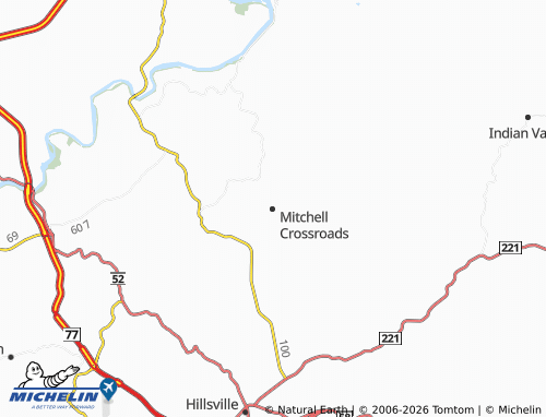 Kaart MICHELIN Mitchell Crossroads - ViaMichelin
