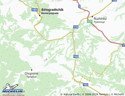 MICHELIN Protopopintsi map - ViaMichelin