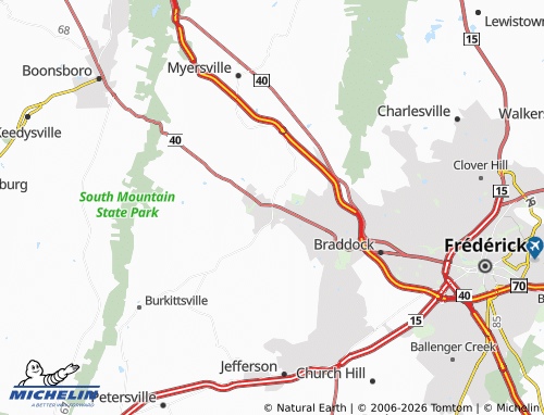 Carte MICHELIN Middletown - ViaMichelin