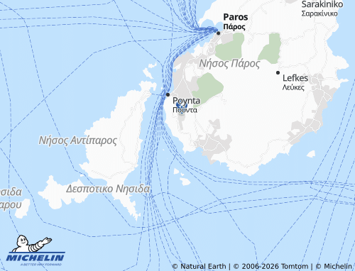 Carte MICHELIN Voutakos Paros - ViaMichelin