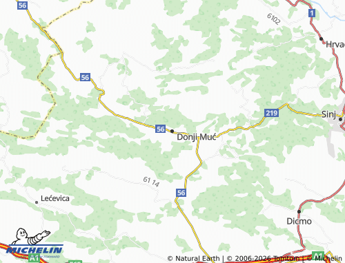 MICHELIN Donji Muć map - ViaMichelin
