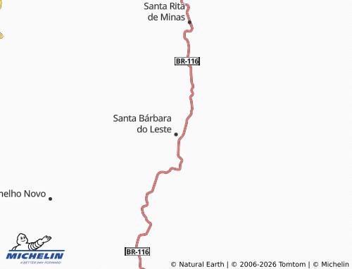 Mappa MICHELIN Santa Bárbara do Leste - ViaMichelin