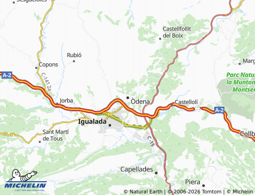 Mappa MICHELIN Òdena - ViaMichelin