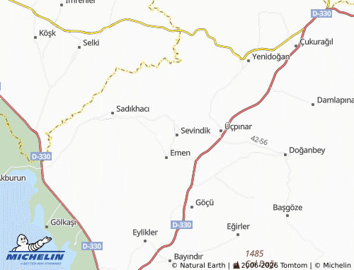 MICHELIN Sevindik map - ViaMichelin