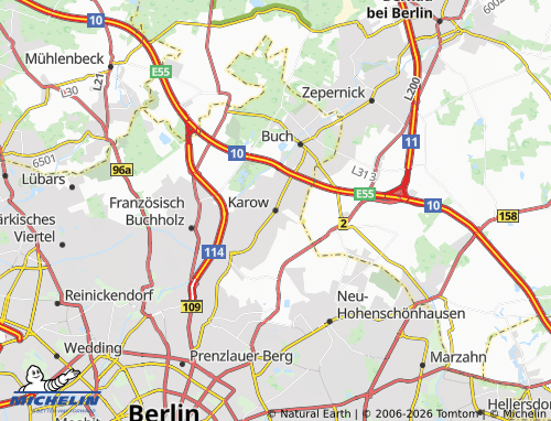 Mappa MICHELIN Karow - ViaMichelin