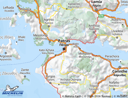 Carte MICHELIN Grèce-Occidentale - ViaMichelin