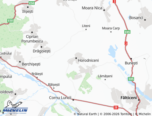 MICHELIN Horodniceni map - ViaMichelin