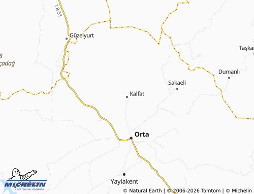 MICHELIN Kalfat map - ViaMichelin