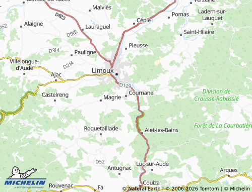Mapa MICHELIN Cournanel - ViaMichelin
