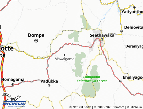 MICHELIN Kadugoda South map - ViaMichelin