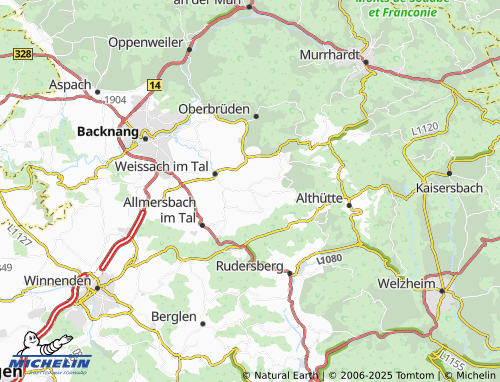 MICHELIN Oberweissach map - ViaMichelin