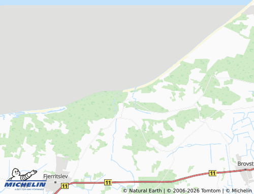 MICHELIN Slettestrand map - ViaMichelin